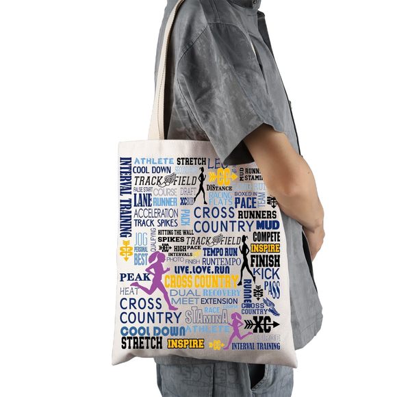 Running Tote Bag Cross Country Track Marathon Shoulder Bag Marathon Runner :> - Picture 2 of 7